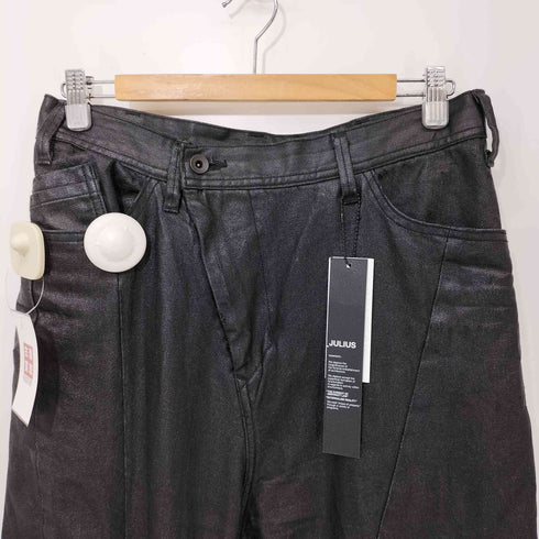 ユリウス JULIUS 25SS 10oz Coated Denim Curved Wide Pants マイラーカーブジーンズ メンズ JPN:1